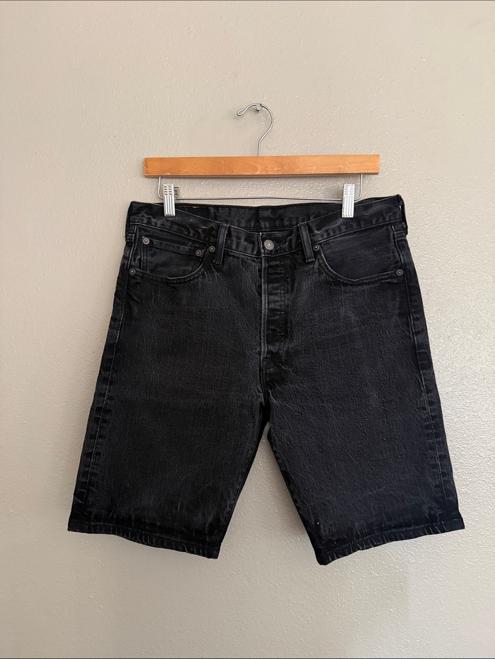 Levi's Black Denim Jean Shorts